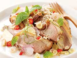 thai-cuisine-cooking-school-blue-elephant-duck-salad-with-tangerine-sauce
