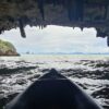 Floating-through-the-cave-in-a-canoe